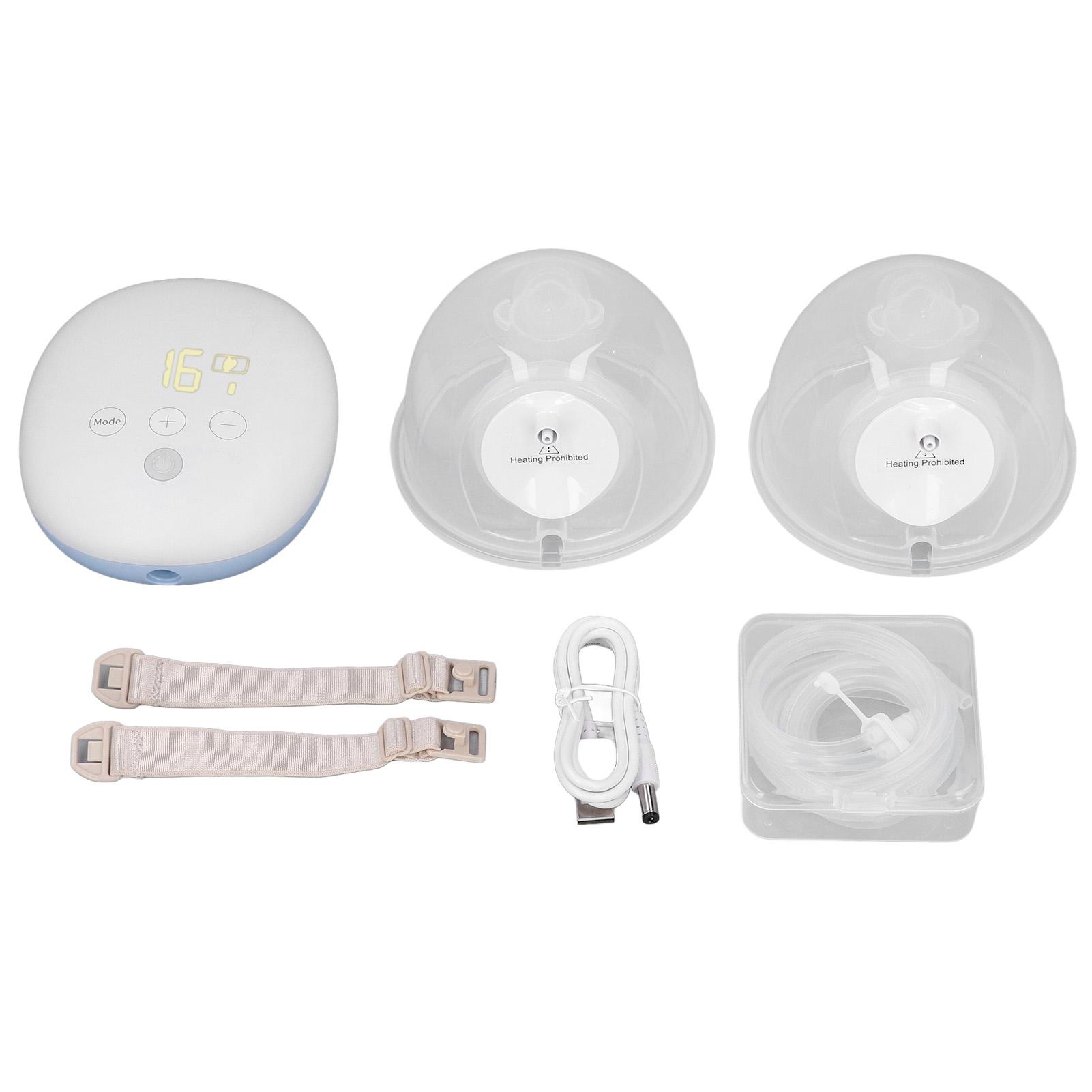 ZEBLAZE Wearable Electric Breast Pump Quiet 16 Suction Strength Prevent Backflow Double Breast Feeding Pump