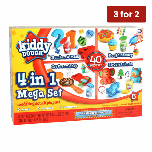 Kiddy Dough 4 in 1 Mega Modelling Play Set
