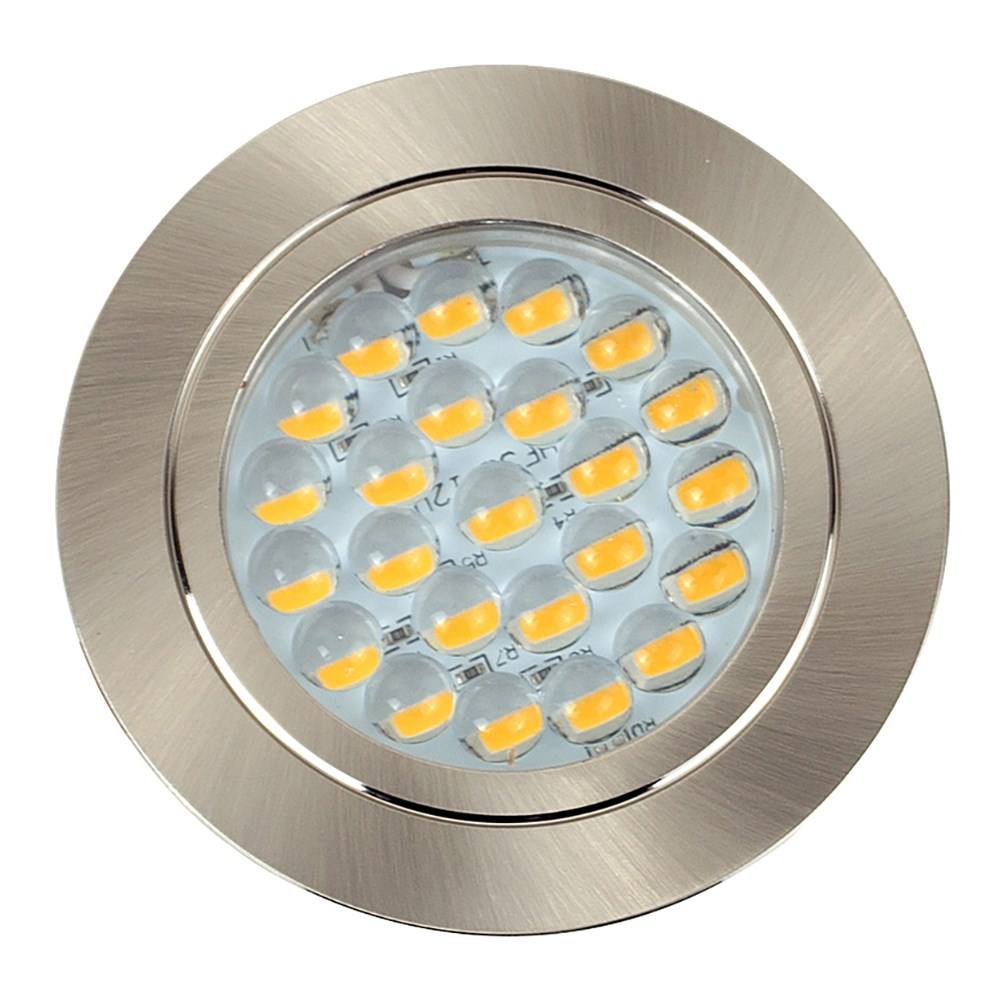 Value Lights Voyager Satin Nickel Recessed 12V LED Downlight in Cool White