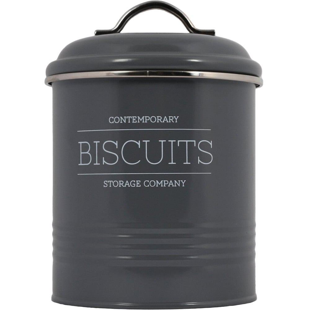 Round Rib Biscuit Canister - Grey