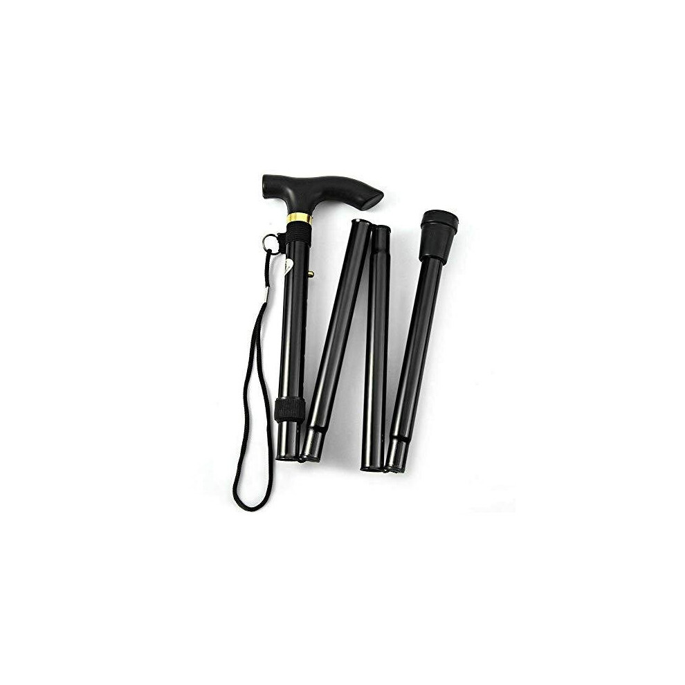 Unbranded KAV Walking Stick, Easy Adjustable Height Folding Extendable Walking Cane, Lightweight Flexible and Durable Walking Aid Mobility Aid Collapsible Walki