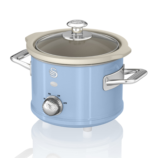 Swan Retro SF17011BLN 1.5 Litre Slow Cooker - Blue