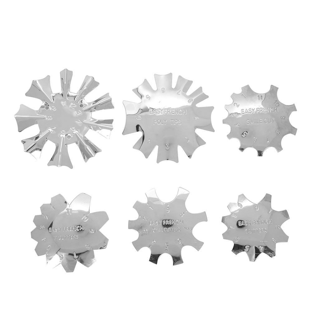 Koogeelife 6pcs Nail Art Edge Trimmer Nail Form Cutter Clipper Styling Nail Template Tools