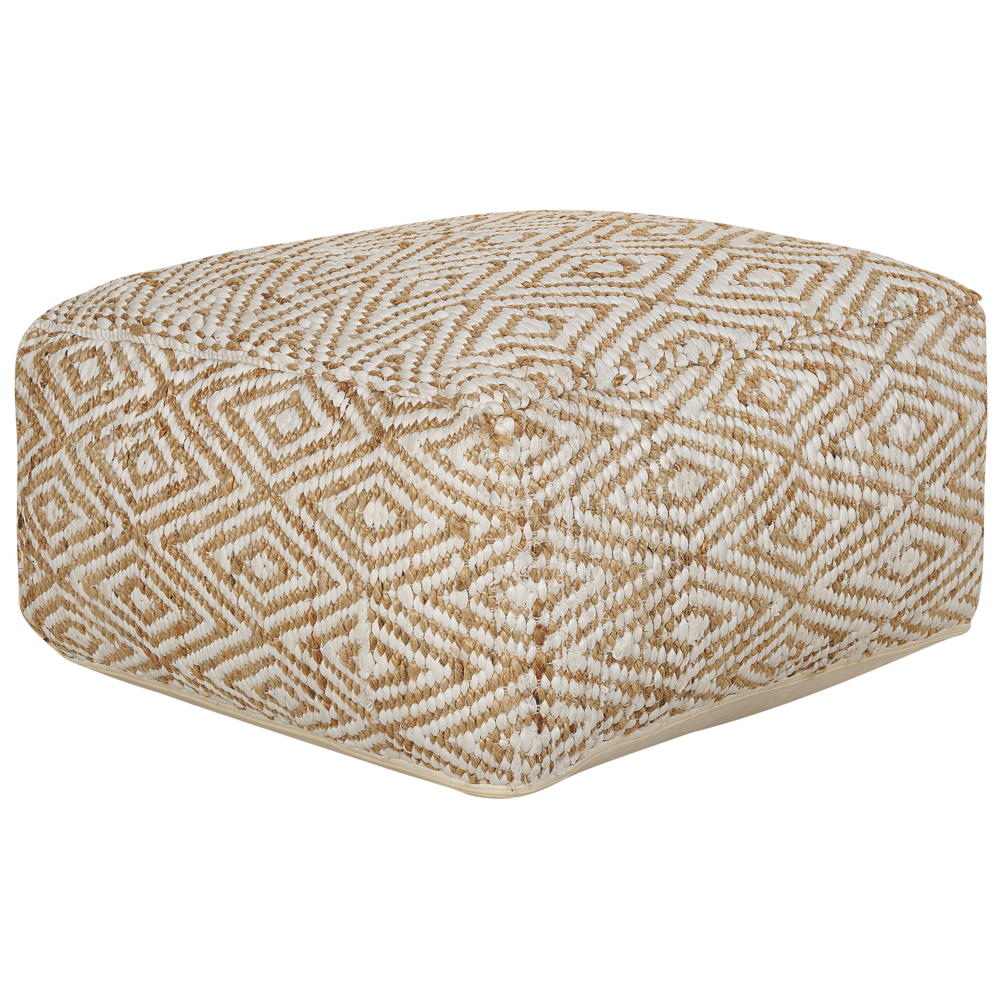 Beliani Boho Pouffe Maski Beige