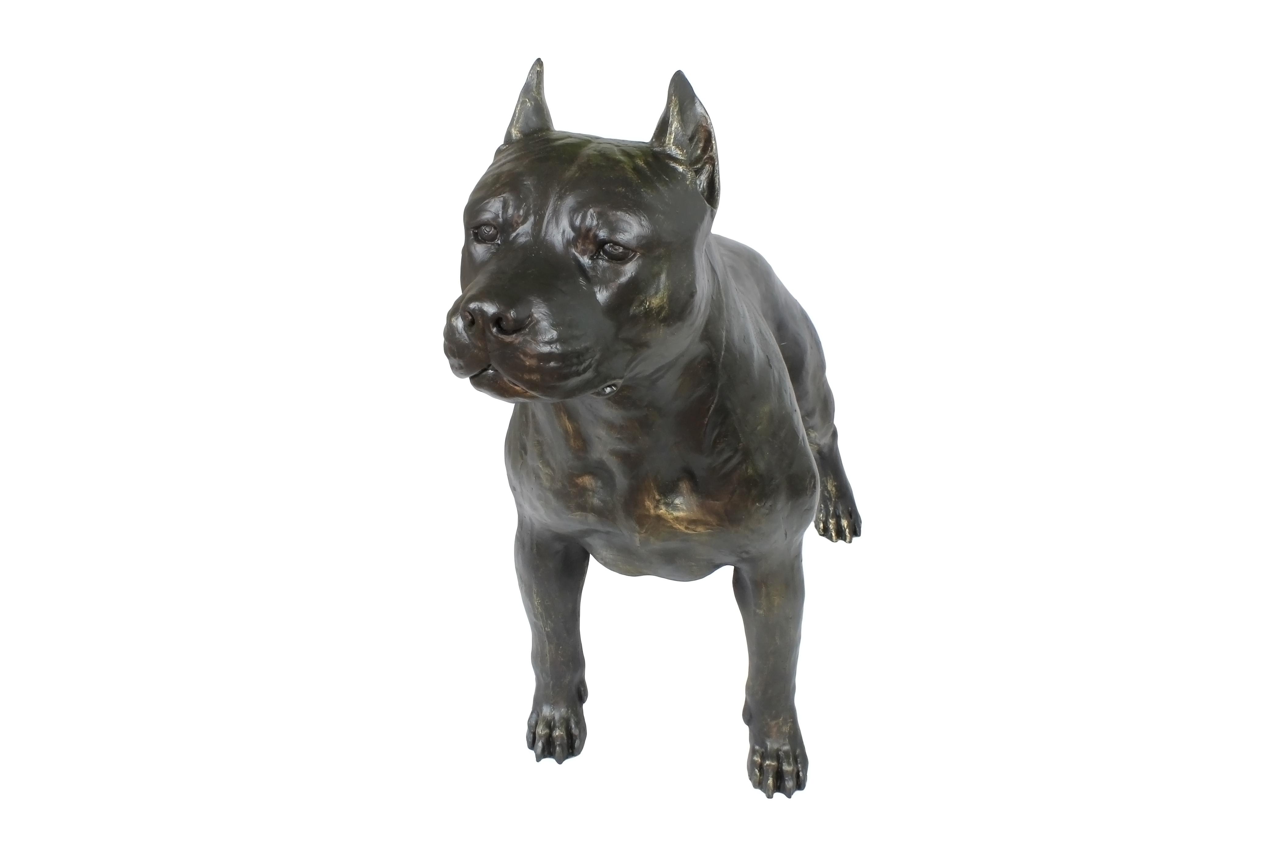 PetPassion Boutique Staffordshire Bull Terrier, Staffy I - Life-size dog statue, 1:1 scale figure, statue for the garden by Art-Dog brown
