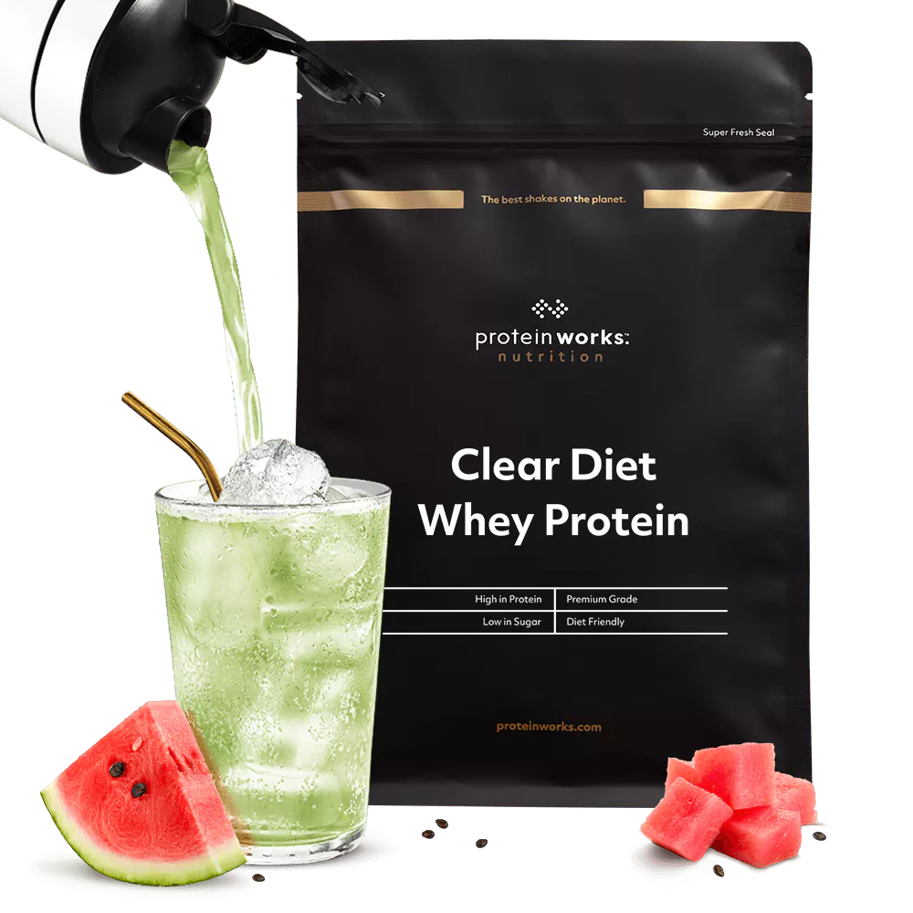 The Protein Works Clear Diet Whey Isolate - 40 Shakes - Watermelon Breeze - 1kg - Low Calorie Clear Whey - Protein Works - 20g Protein Per Serving - Juice Whey Protein