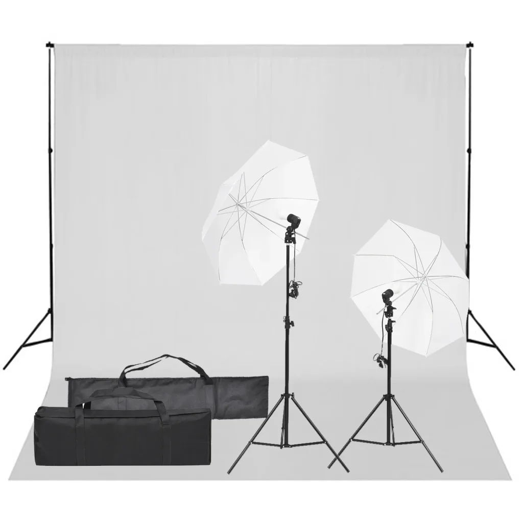 VidaXL Photo Studio Kit with Light Set and Backdrop