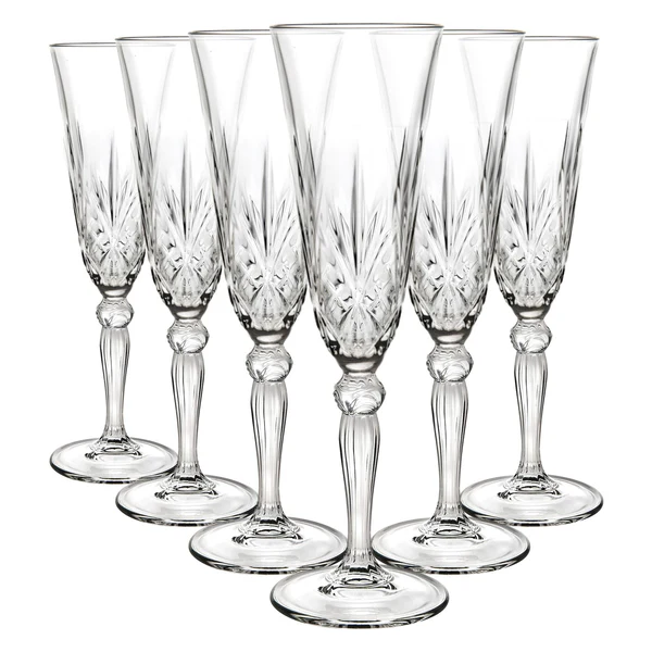 Rcr Crystal Melodia Glass Champagne Flutes - 160Ml - Pack Of 6