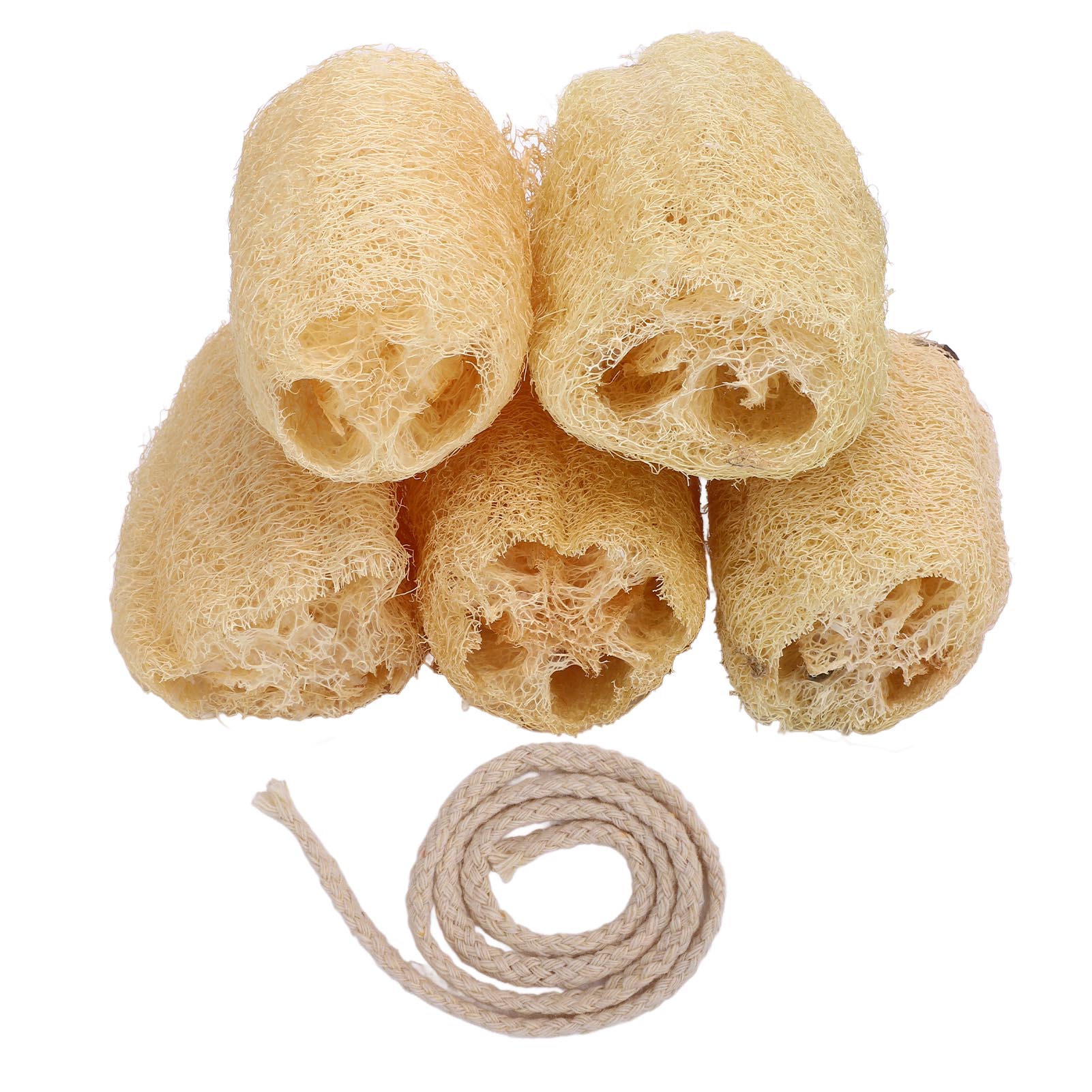 Koogeelife 5PCS Loofah Dishwashing Brush Effective Cleaning Multipurpose Dishes Body Sponges Scrubber for