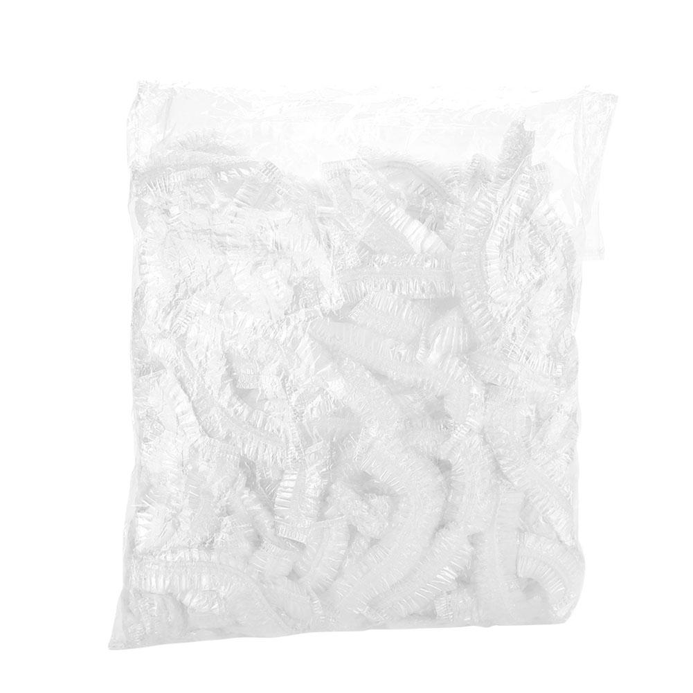 DIYelecs 100PCS Disposable Hair Shower Cap Waterproof Shower Caps Strip Plastic Bathing for Hotel