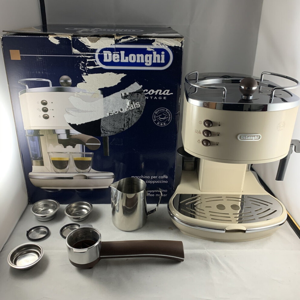 De'Longhi Icona Vintage ECOV311.BG Espresso Coffee Machine - Cream