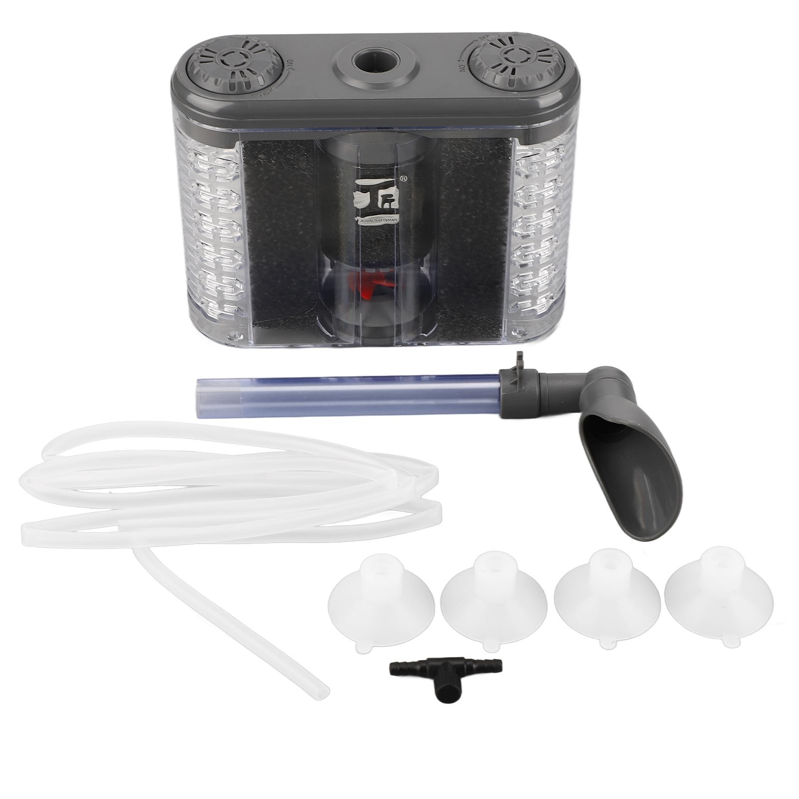 TOMTOP JMS Sponge Aquarium Filter Quiet Poop Cleaning Oxygenating Bacteria Cultivation Double Sponge Fish Tank