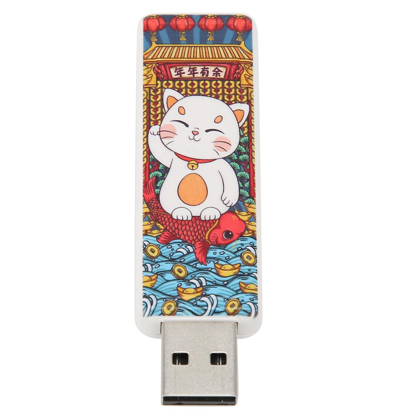 Flash Drives And Memory Cards Usb Flash Drive Cute Cat Pattern Hot Swap Plug And Play Usb2.0 Standard Shock Resistance Portable 128gb