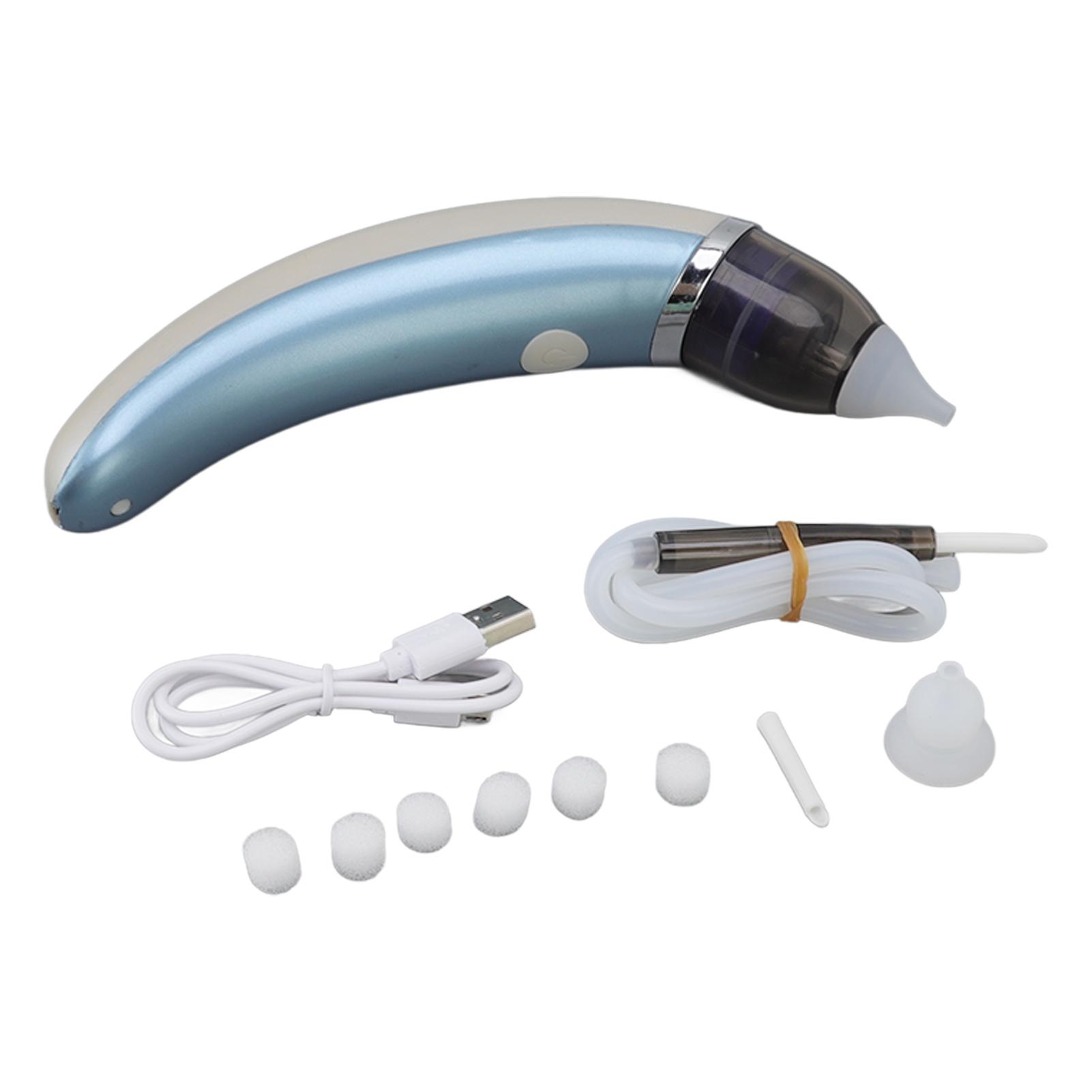 Health & Beauty PRODUCT Baby Nasal Aspirator Dual Purpose Electric Earwax Removal Nose Snot Cleaner Blue blue