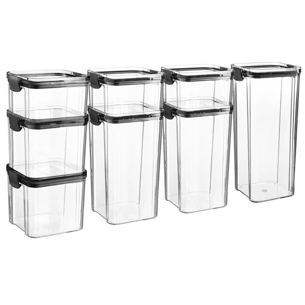 8 Piece Food Storage Containers Set 4 Sizes