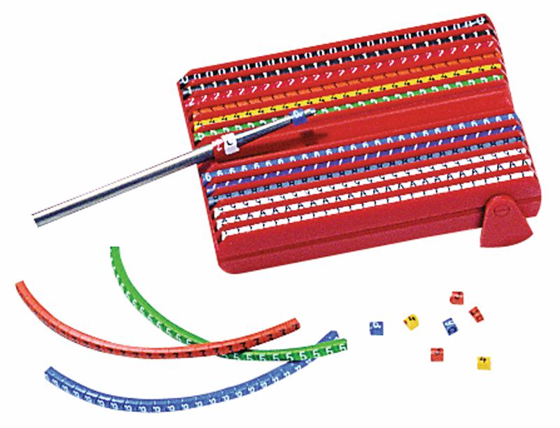 HELLERMANNTYTON Helagrip Slide On Cable Marker Kit, Black, Blue, Brown, Green, Grey, Orange, Red, Violet, White,