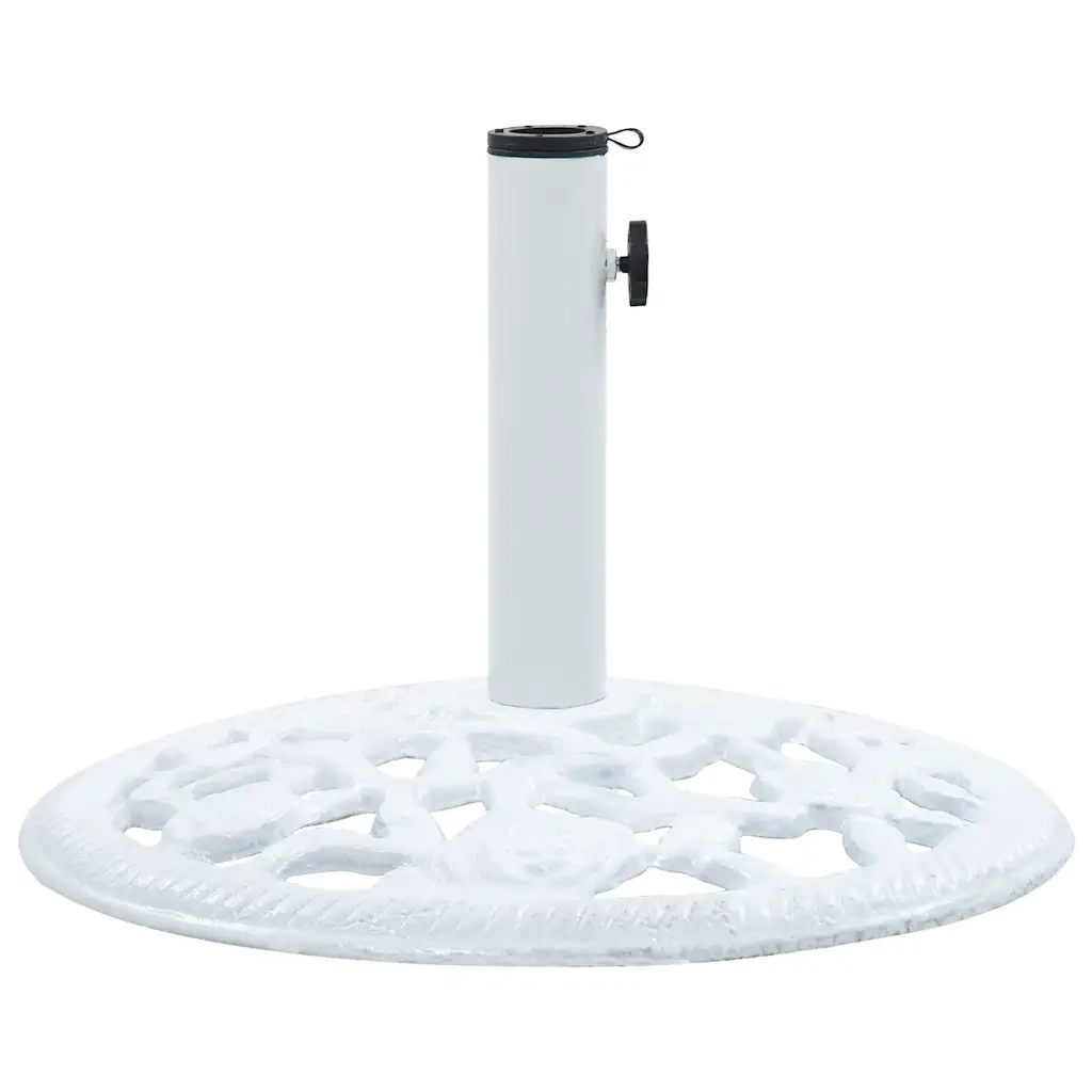 VidaXL Umbrella Base White 12 kg 48 cm Cast Iron