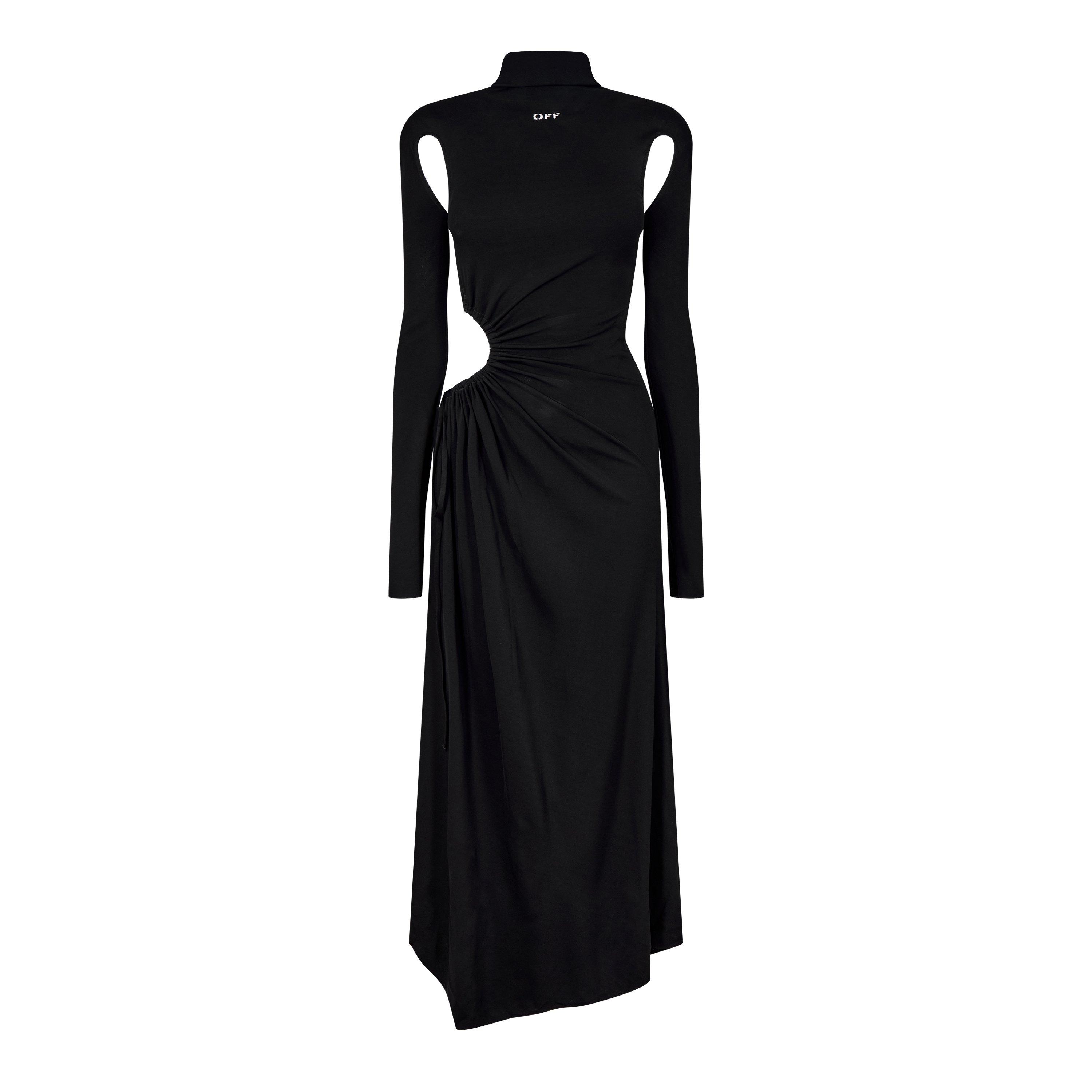 Off White Plisse Maxi Dress