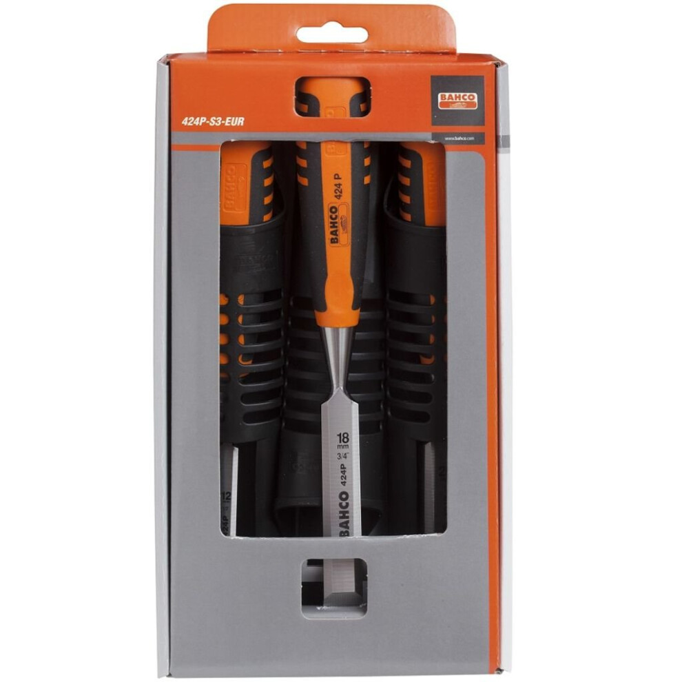 BAHCO Jeu de burins de bois 12-25 mm 424P-S3-EUR