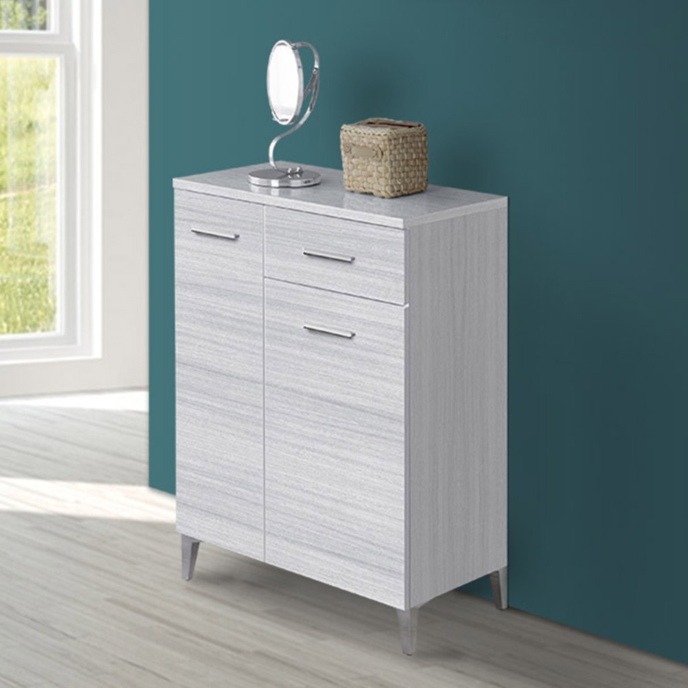 FERIDRAS Mobile bagno 60 cm base 2 ante 1 cassetto grigio arredo moderno 799090