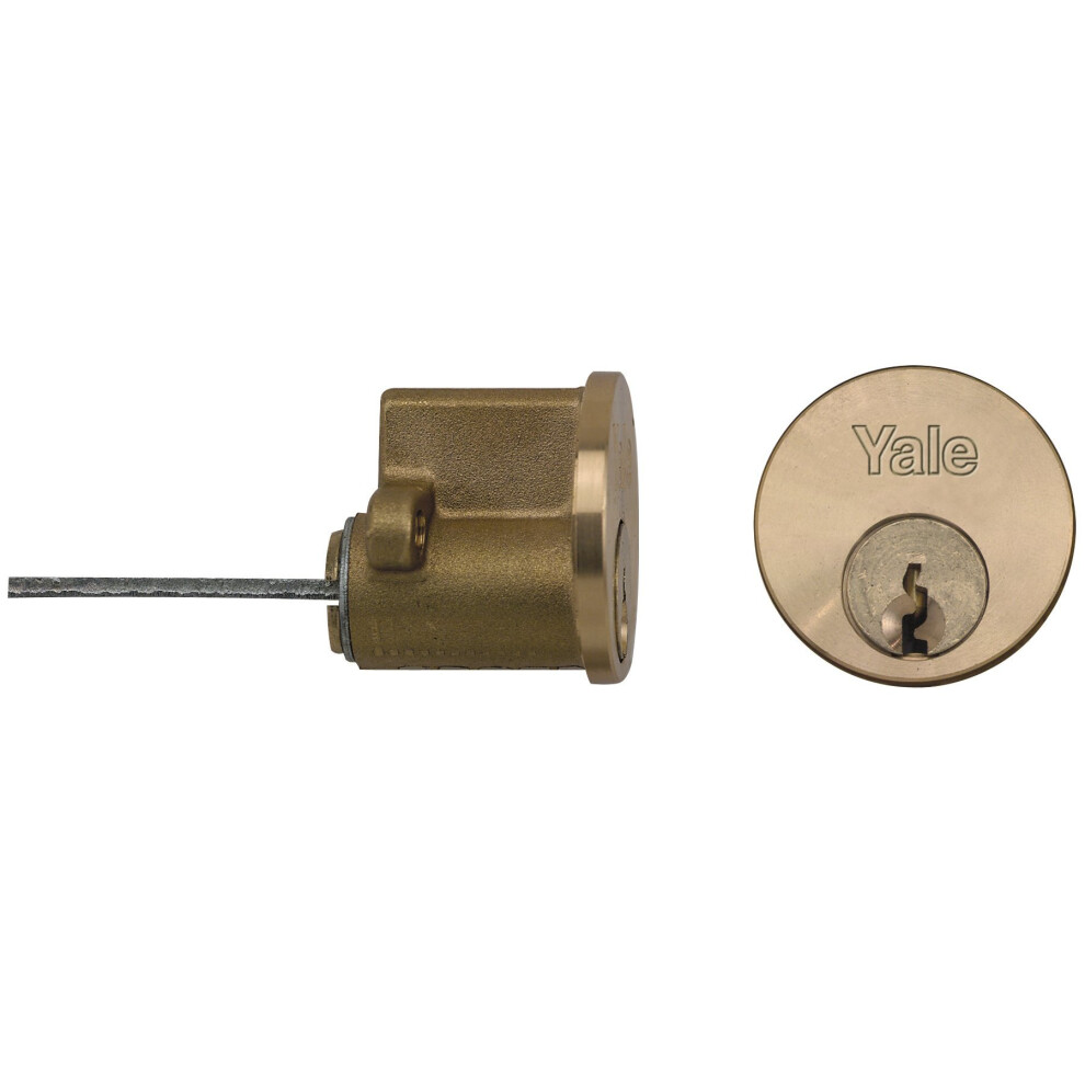 Yale Locks P1109 Replacement Rim Cylinder & 2 Keys Satin Chrome Finish Visi YALP