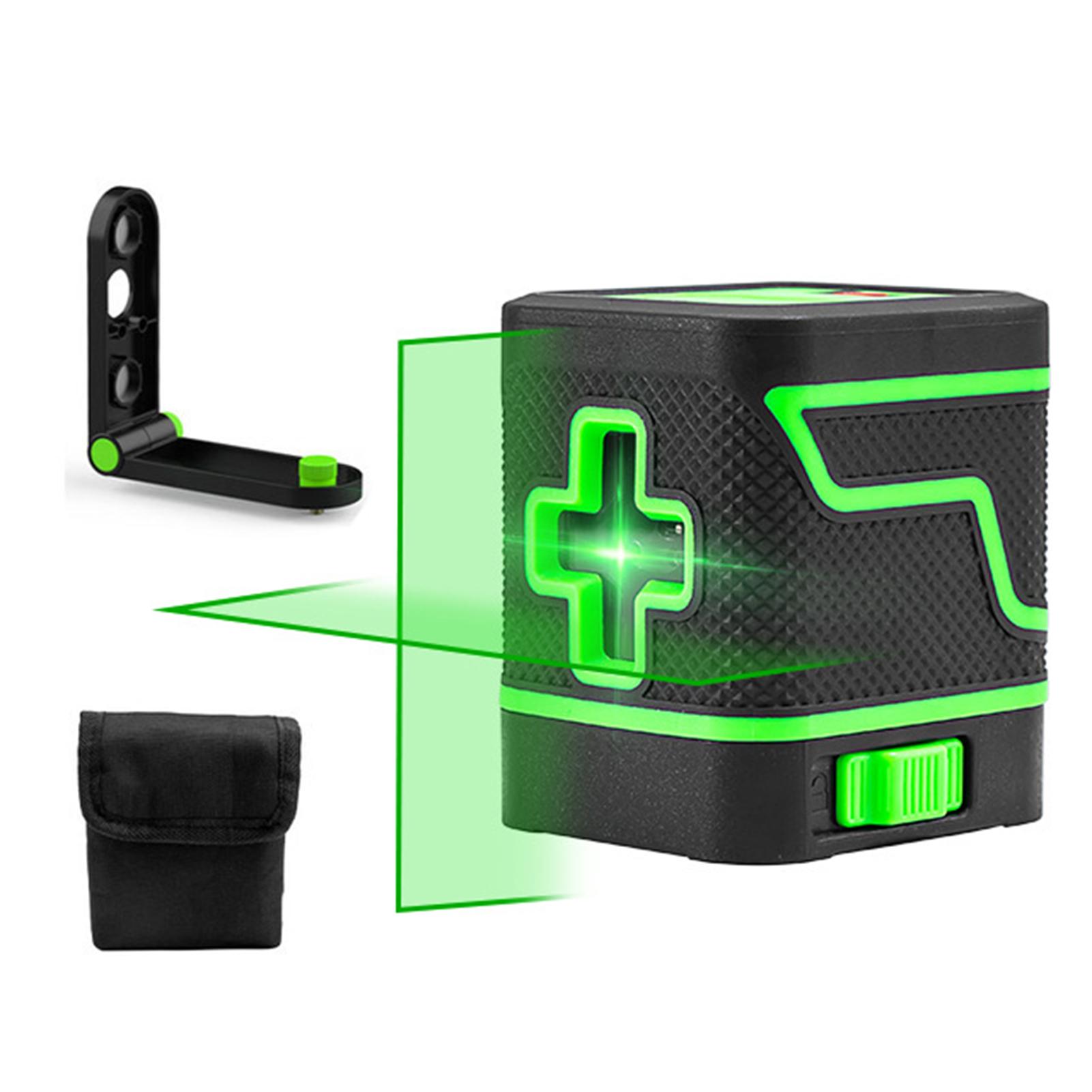 Meterk SelfLeveling Laser Level, 2 Lines Laser Level Green Cross Laser Beam Line, Alignment Laser Tool Type C