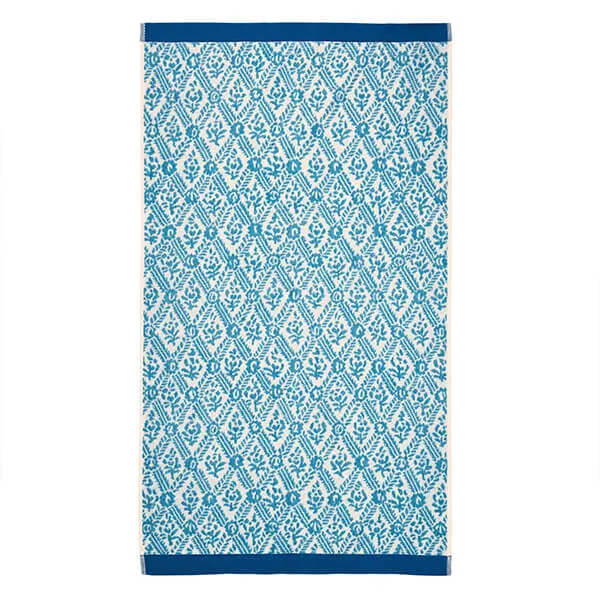 English Heritage St John's Trellis Bath Sheet Turquoise