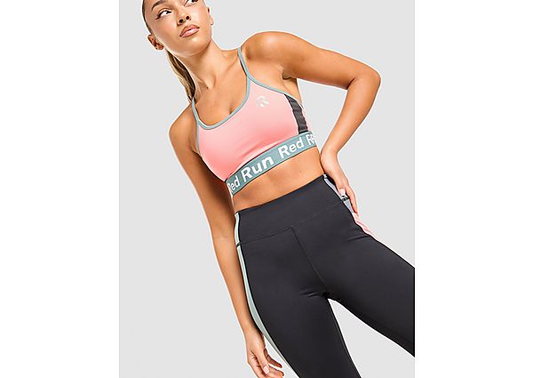 Red Run Activewear Outer Space Strappy Sports Bra - Pink - Womens