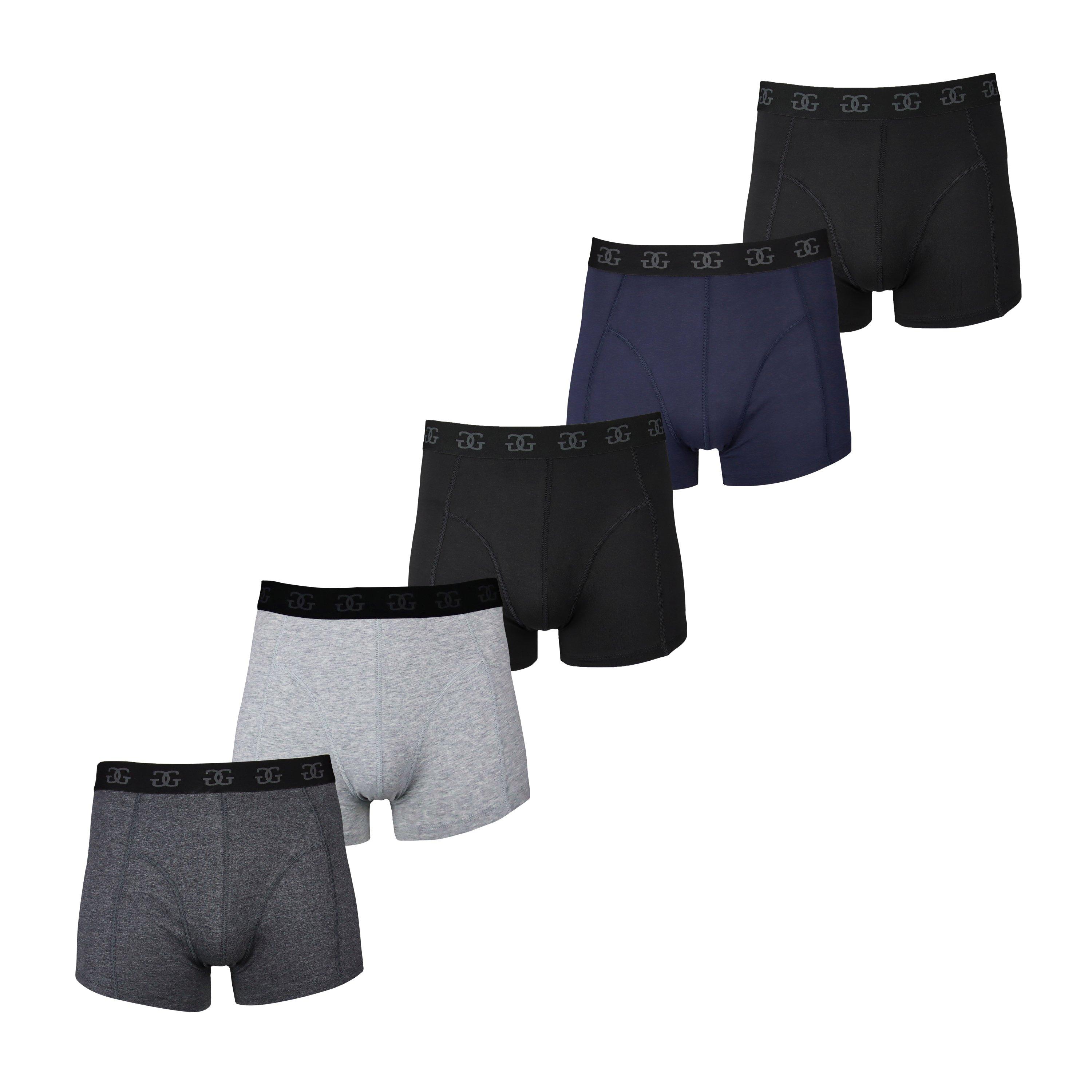 Giorgio Mens Essential 5-Pack Trunks - Black