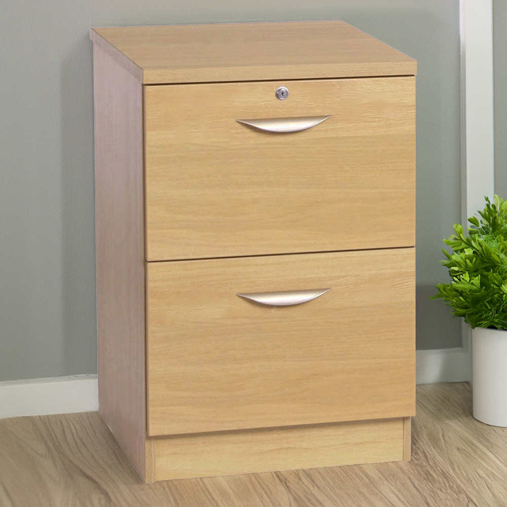 R White Cabinets Brown 2 Drawer Filing Cabinet