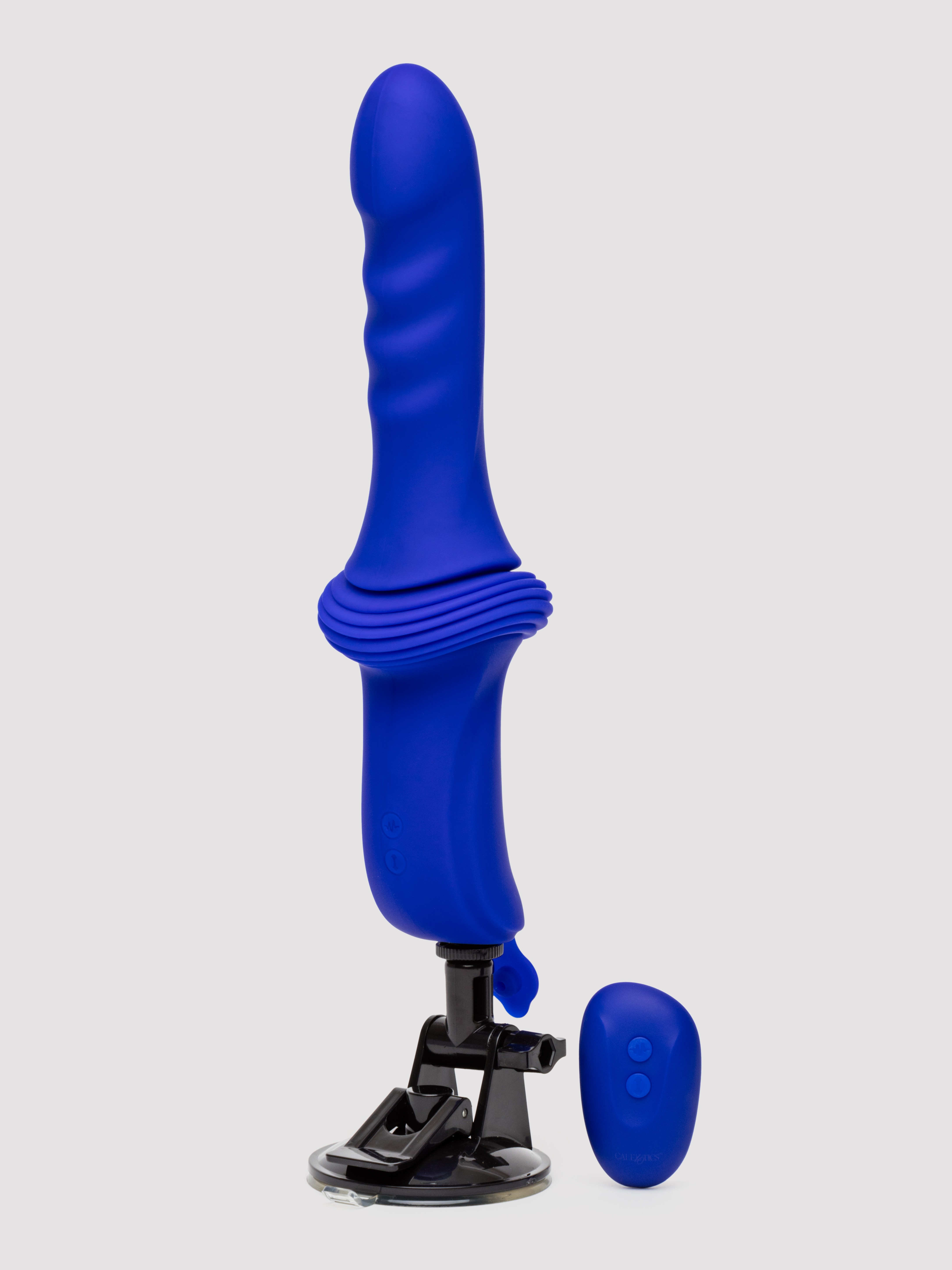 Cal Exotics Overdrive Remote Control Sex Machine Ridged Thruster - Blue