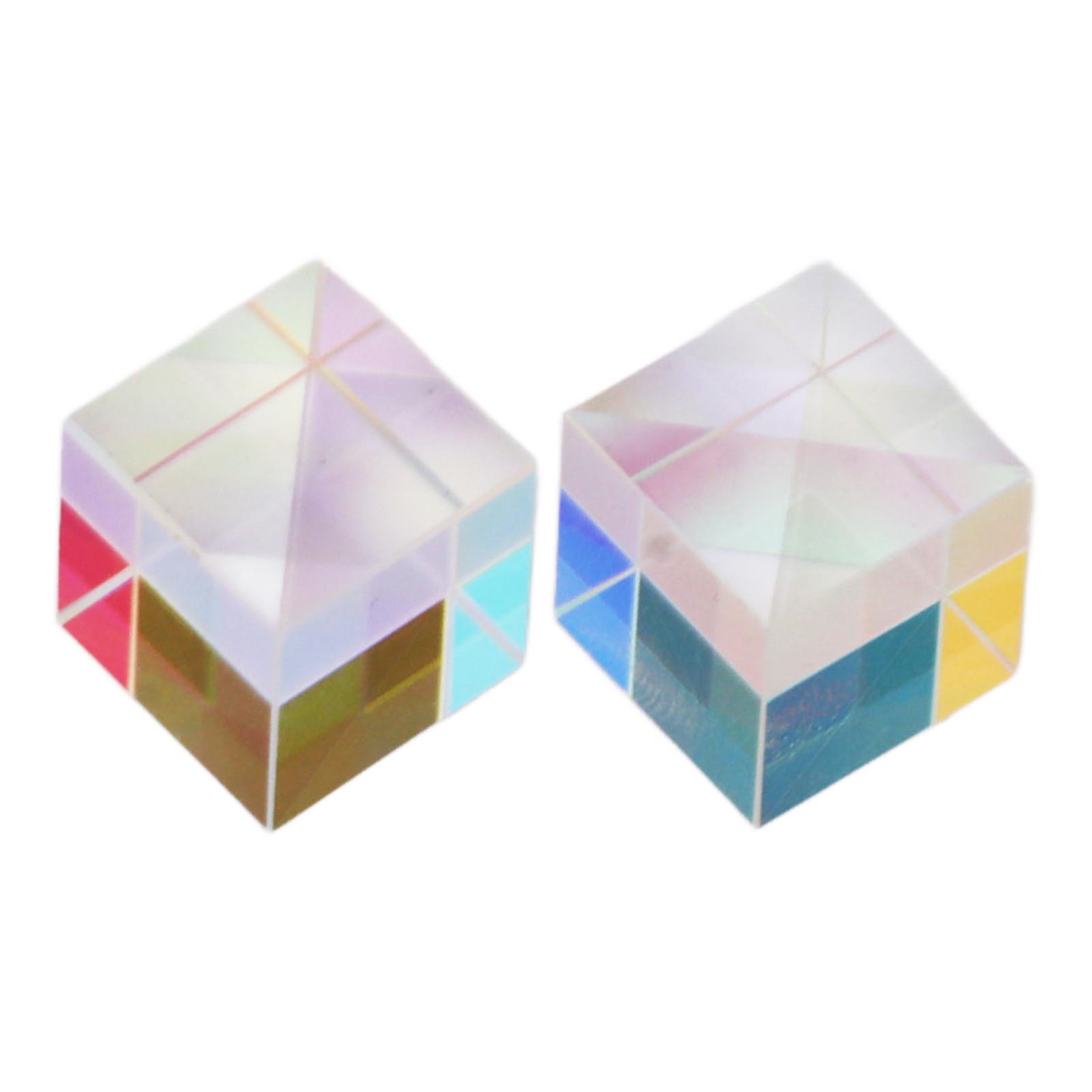 KKmoon 2Pcs Optical Glass Prism Mini Fantastic Refraction Smoothing Educational RGB Dispersion Prism for
