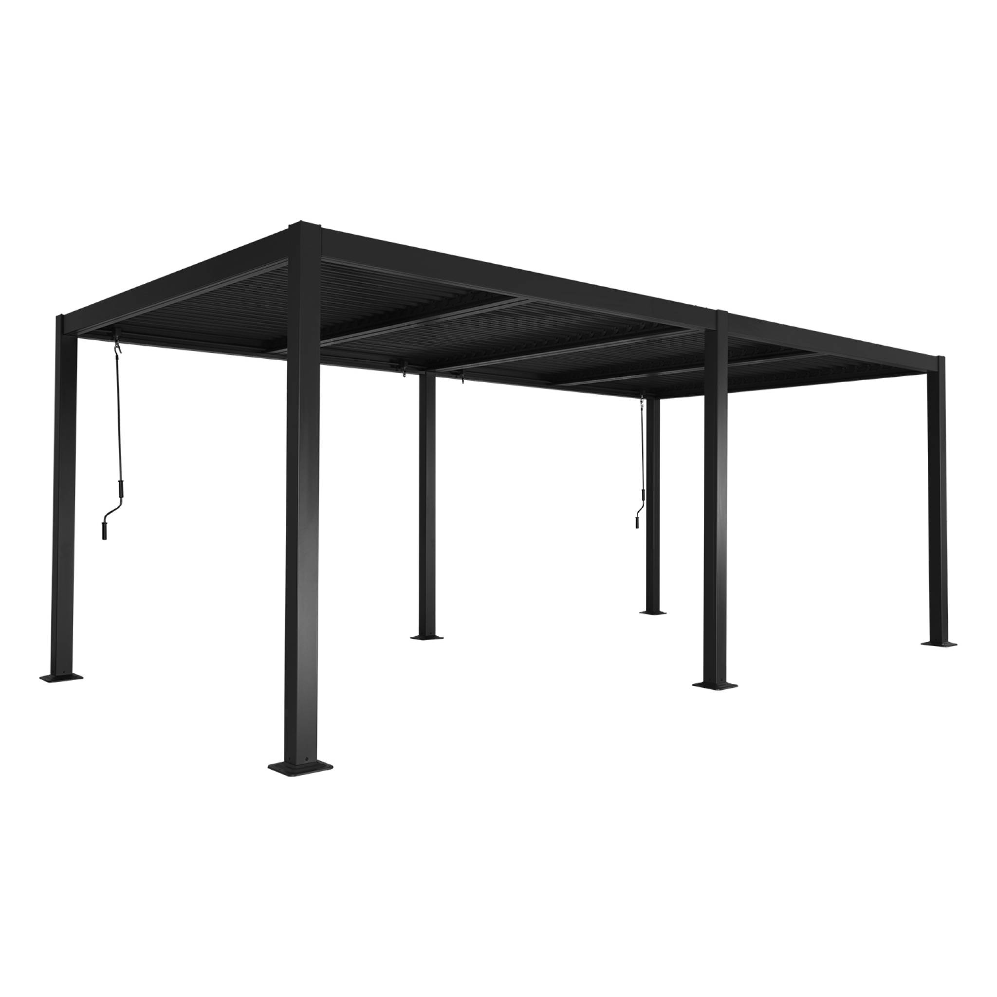Sweeek Bioclimatic Pergola Aluminum And Steel Adjustable Blades 6X3M Palace Black - Sweeek