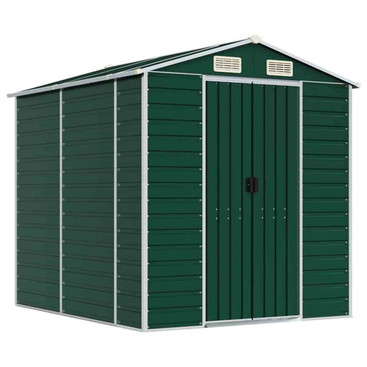 VidaXL Garden Shed Green 191x215x198 cm Galvanised Steel, Green
