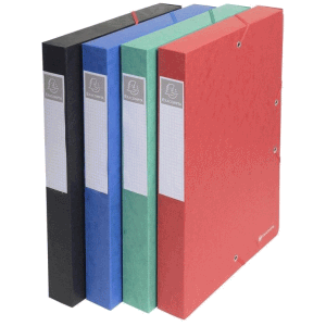 Exacompta Exabox Scotten Nature Future® Filing Box A4 350 Sheets 40 mm Spine Pressboard Assorted Colours