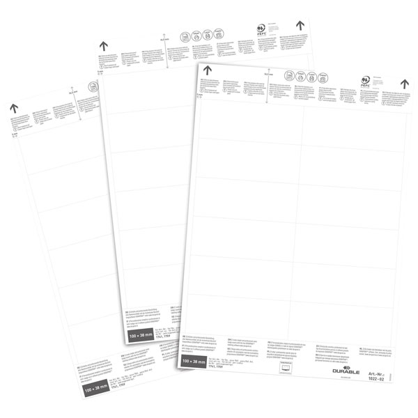 Durable Durable Insert Sheets for Ticket Holder 210 x 74mm