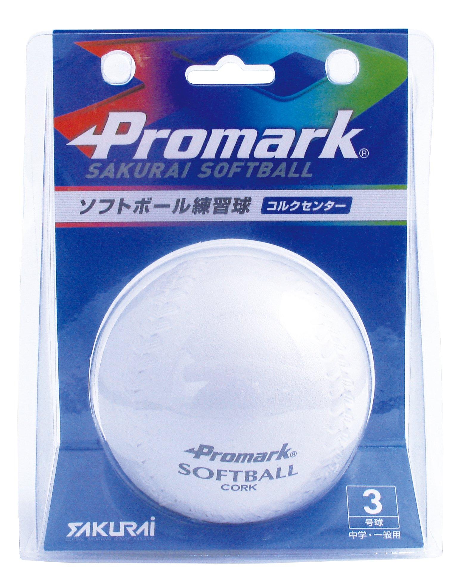 JAPAN SPORTS Promark Softball Practice Ball 3 WH No. SB-803N white