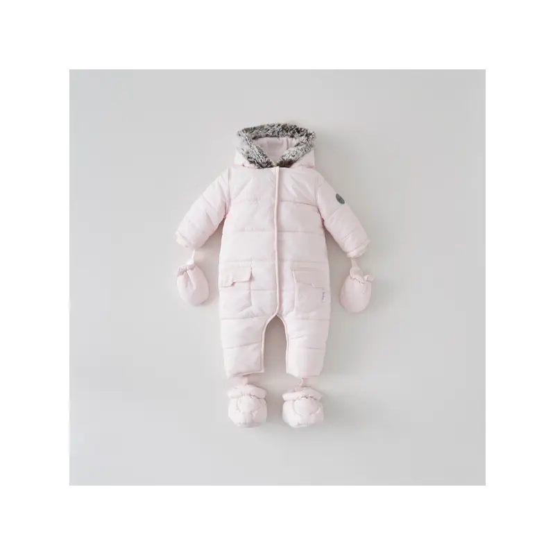 Silver Cross Girls Classic Quilt Pramsuit- Pink 9-12 Months