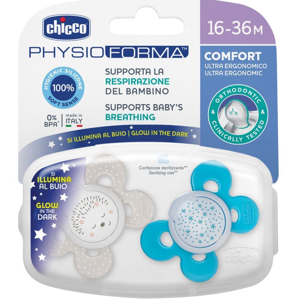 Chicco (Artsana SpA) Chicco Comfort Silicone Pacifier 2pk (Boy) (16 to 36 mos)
