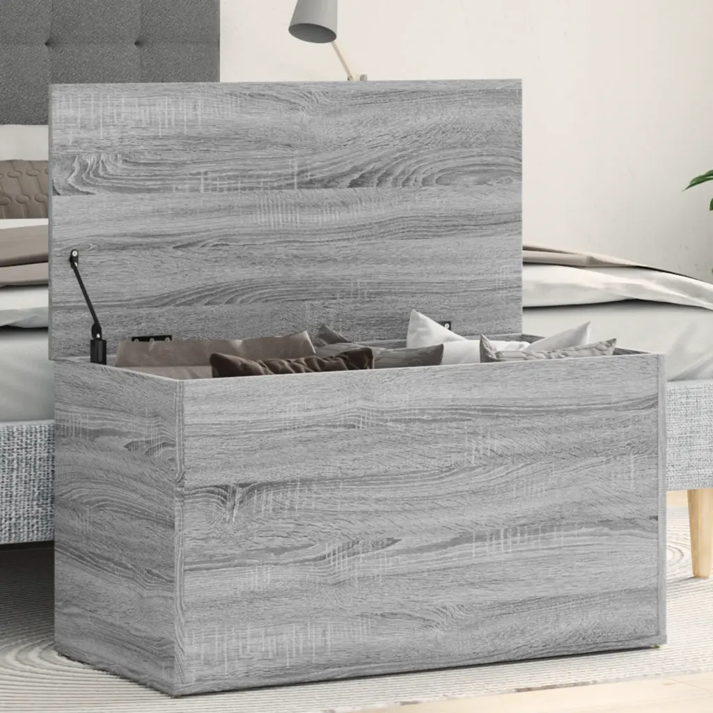 VidaXL Storage Chest Grey Sonoma 84x42x46 cm Engineered Wood