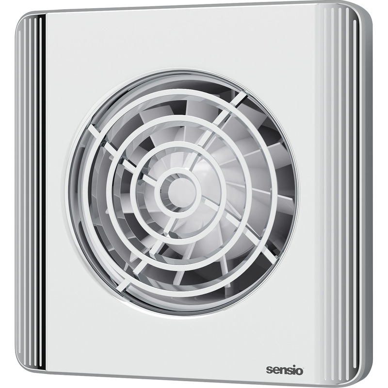 Sensio Layci Wall Ventilation Fan 100mm in Chrome ABS