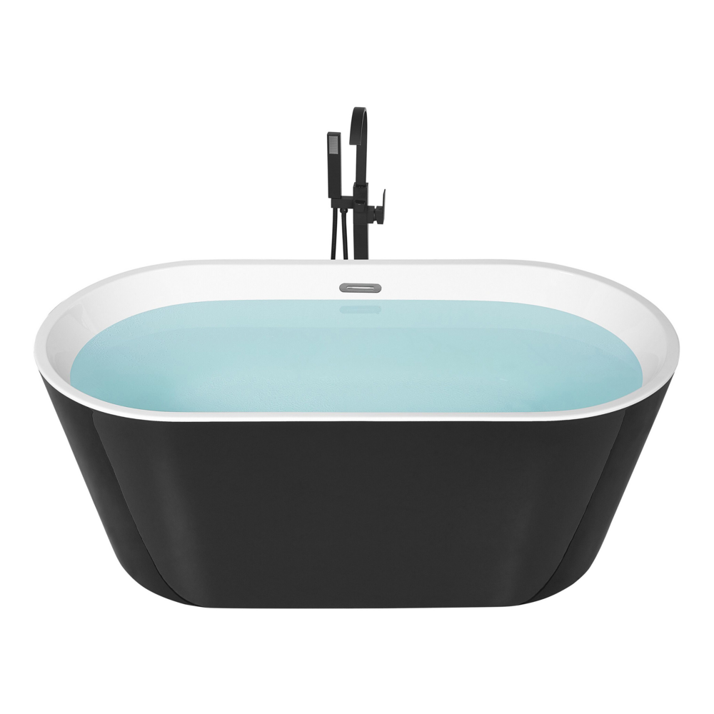 Beliani Freestanding Bath 1600 X 800 mm Black Havana