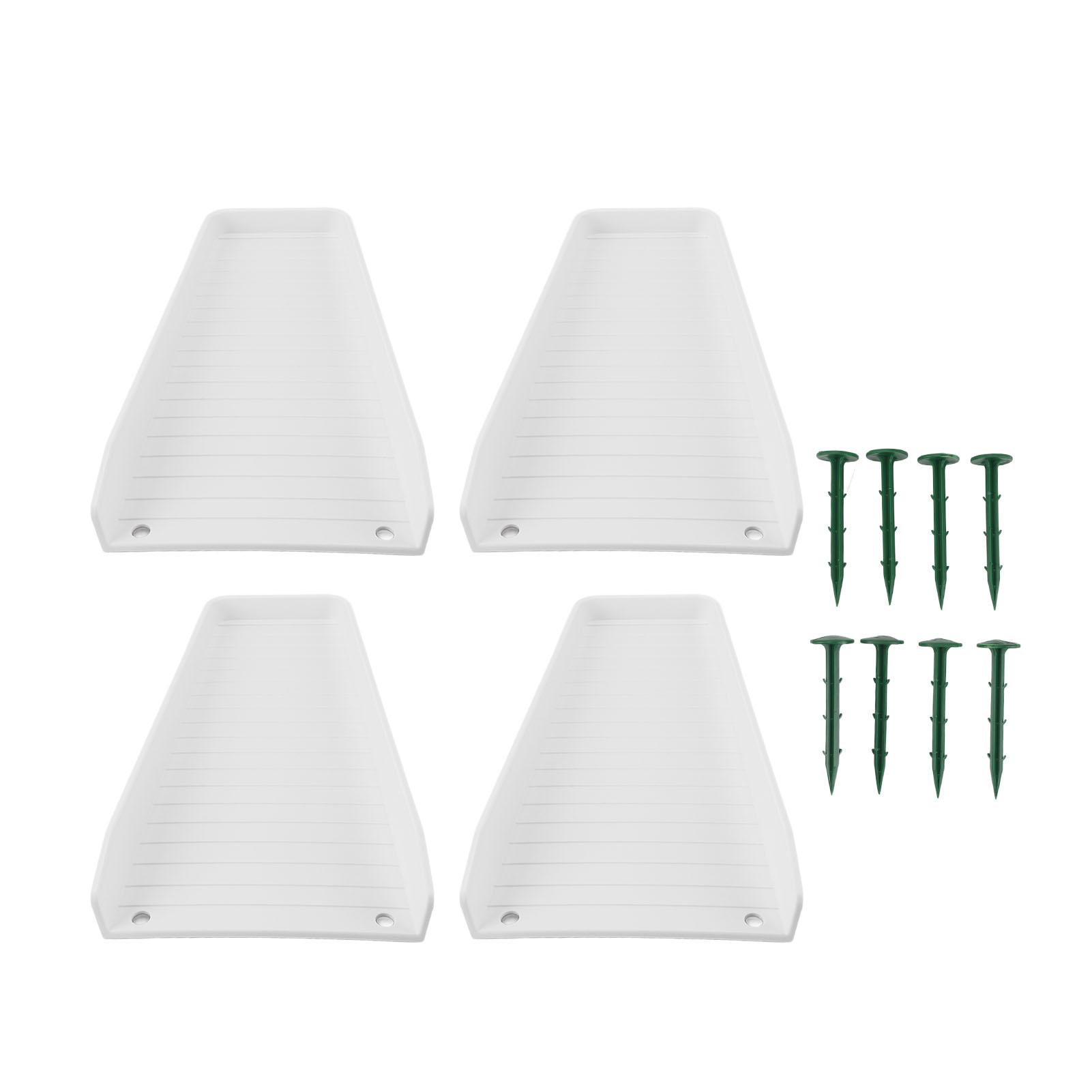 Health & Beauty PRODUCT 4PCS Downspout Splash Block Rain Gutter Downspout Extensions Fixable Downspout Extender with 8 white