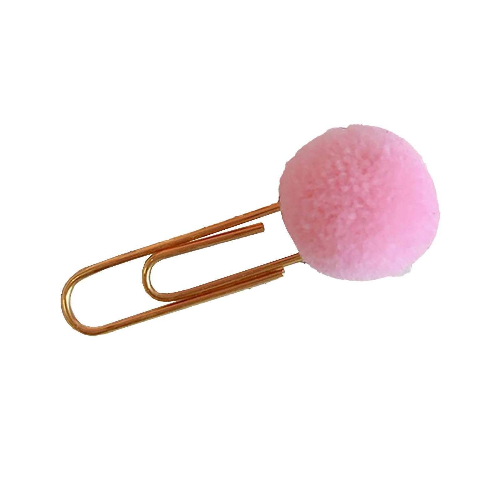 Automobile And Motorcycle Supplies Pink Ball Paper Clip Japanese Style Funny Metal Lovely Ball Paper Clip for Student Office