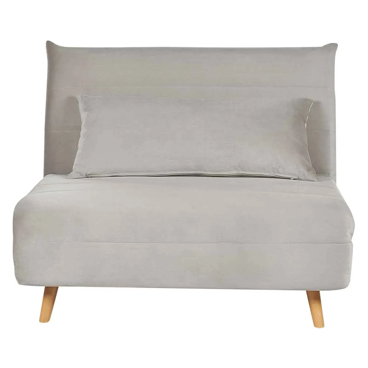 Beliani Sofa Bed Setten Light Grey Velvet