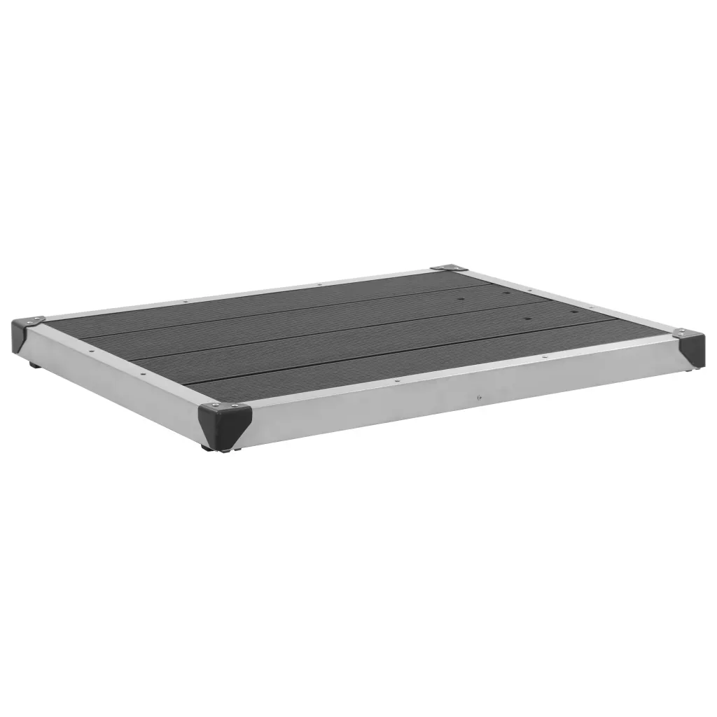 VidaXL Outdoor Shower Tray WPC Stainless Steel 80x62 cm Grey