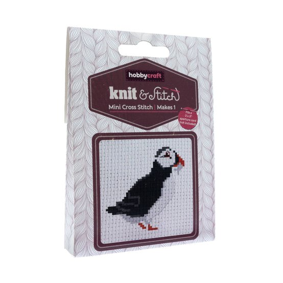 Hobbycraft Mini Puffin Cross Stitch Kit