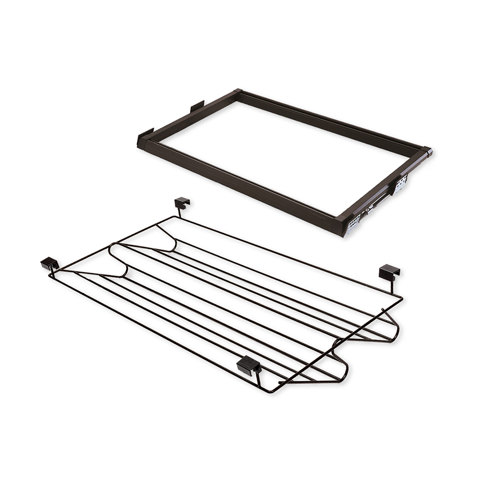 EMUCA Kit di guide e cassetto porta scarpe Moka per modulo 600 mm in finitura verniciata moka