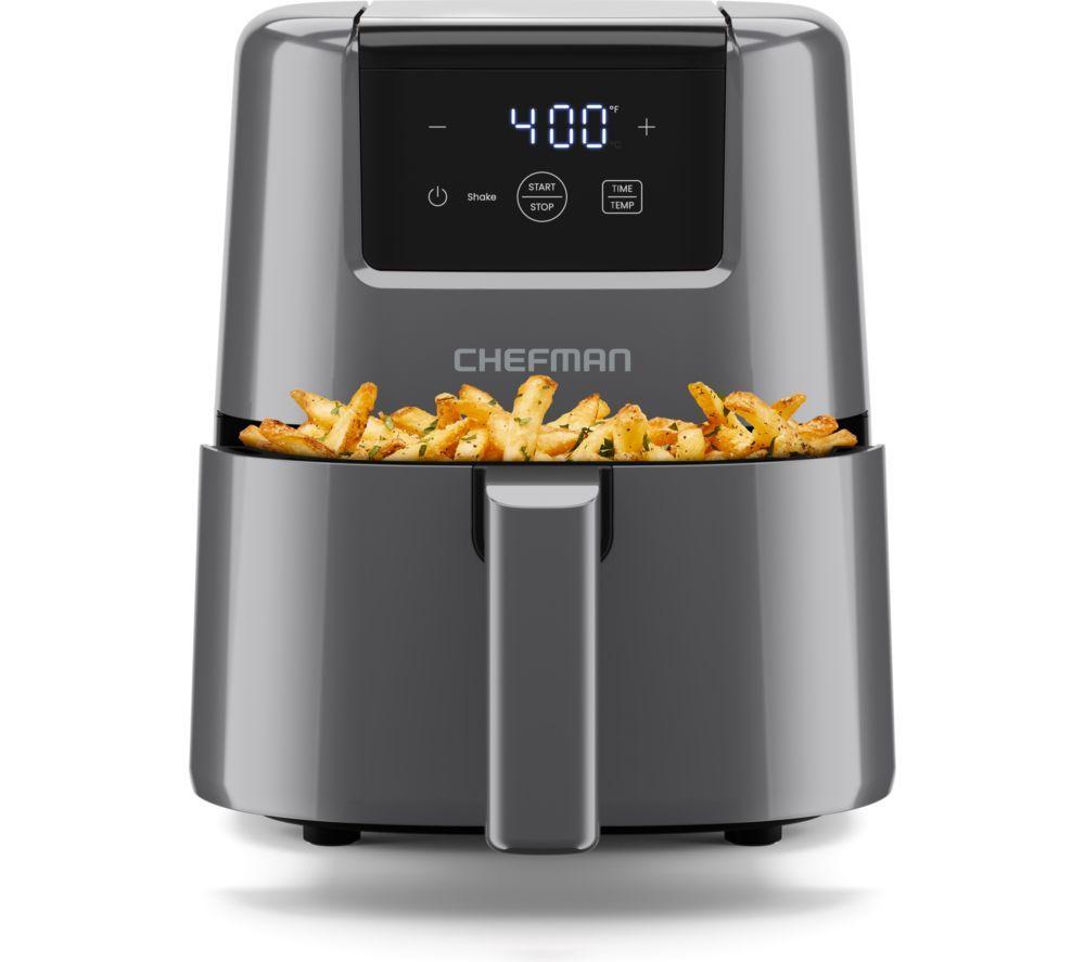 Chefman Turbofry Touch Rj38-2t-grey-uk Air Fryer - Grey, Silver/grey