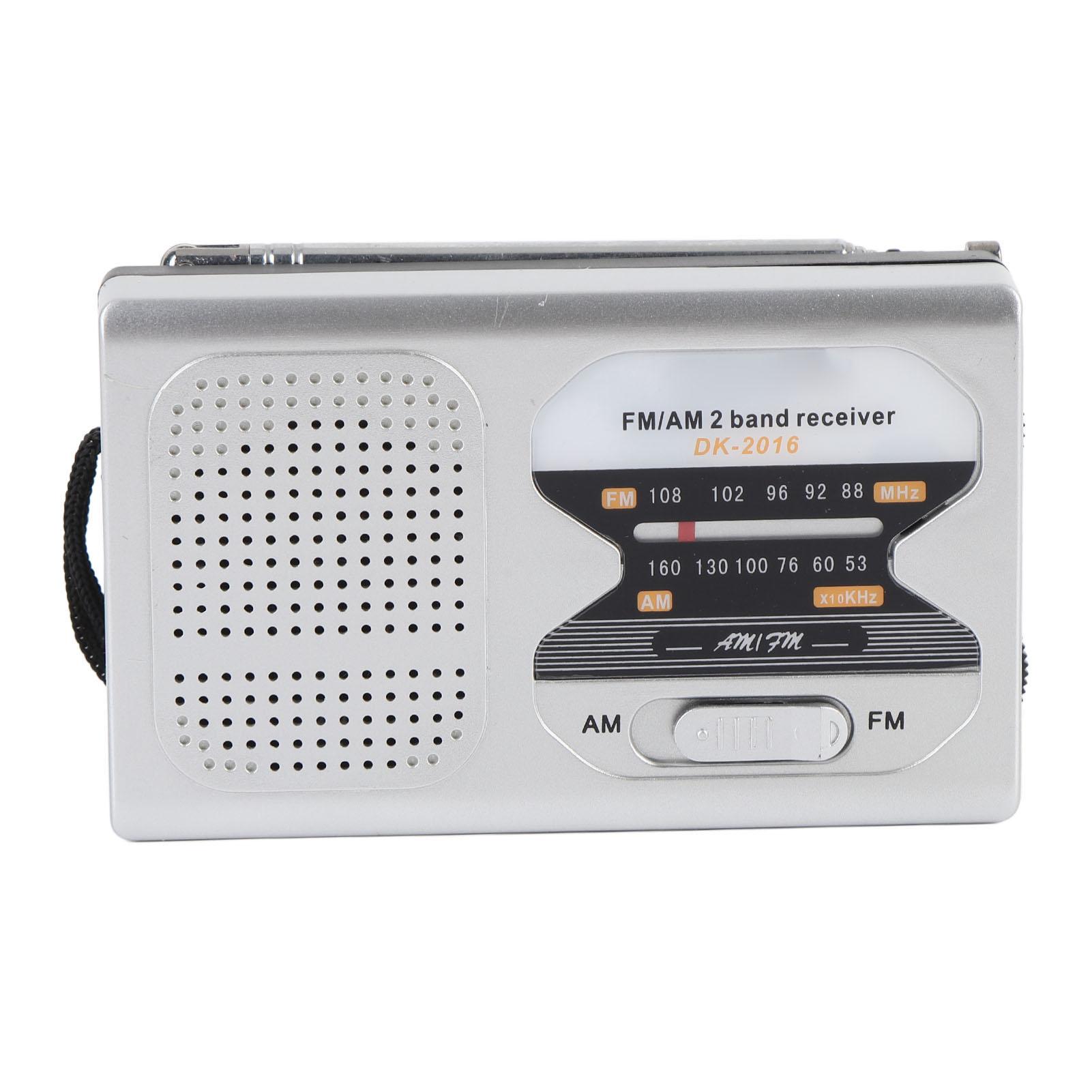 DIYelecs Pocket AM FM Radio with Speaker and Earphone Jack Battery Powered Radios for Outdoor Travel Camping